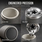 🏆 Last Day Special Price £9.78! 🚗Rotating Car Ashtray with Ceramic Inner Liner, Mechanical Airtight Lid Car Cup‑Holder Ashtray