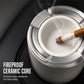 🏆 Last Day Special Price £9.78! 🚗Rotating Car Ashtray with Ceramic Inner Liner, Mechanical Airtight Lid Car Cup‑Holder Ashtray
