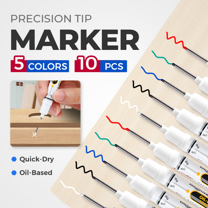 🏆 Last Day Special Price £8.99! 🔥Buy 5 Get 5 Free🎁Precision Tip Quick‑Dry Oil‑Based Marker Pen,  Waterproof Oil Markers for Wood, Metal