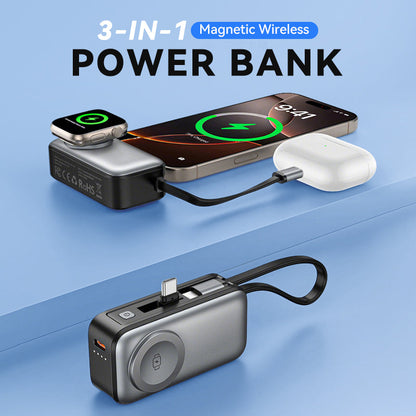 🏆 LIMITED-TIME 50% OFF! 📱3-in-1 Magnetic Wireless Power Bank🔋