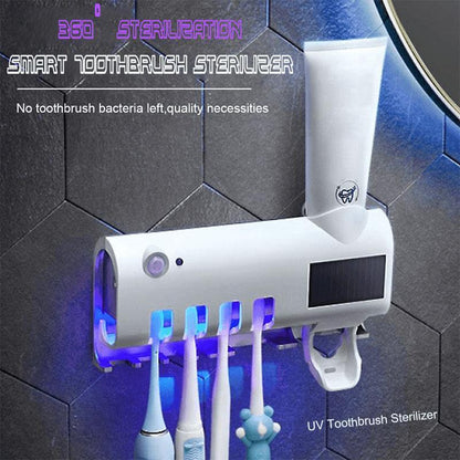 🦷 Last Day Special Price £9.99!🚿Wall-Mounted UV Toothbrush Sanitizer & Holder