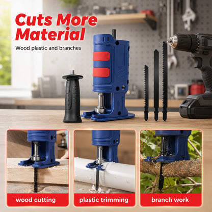 📢 LIMITED-TIME 50% OFF! 🔧 Drill-to-Reciprocating Saw Adapter – Turn Your Drill Into a Cutting Tool for Wood, Plastic & Branches ✨
