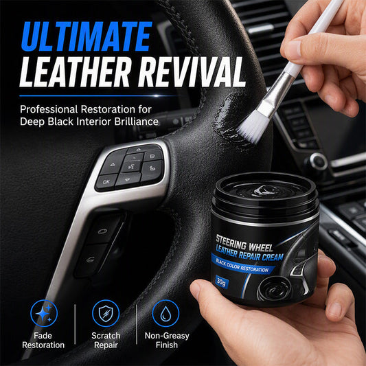 🏆 Last Day Special Price £8.99! 🔥Buy 2 Get 1 Free🎁Car Steering Wheel Leather Repair Cream