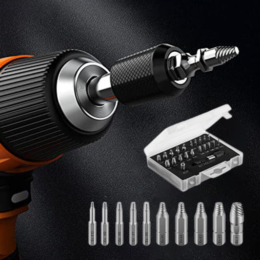 🏆 Last Day Special Price £12.99!🔩 22PCS Screw Extractor Set – Alloy steel, removes rusted & stripped bolts ✨
