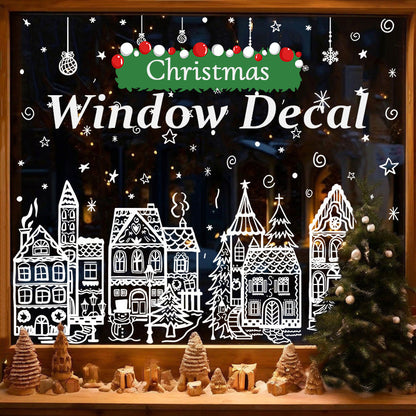 ⏳LAST DAY SALE ONLY￡6.99!🎁🎄 Christmas Village Window Sticker Set