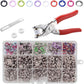 ✂️ Last Day Special Price £9.99! 🧵DIY Button‑Sewing Kit – Rust‑Proof Copper Snaps, Hand Plier, Multi‑Color🧰