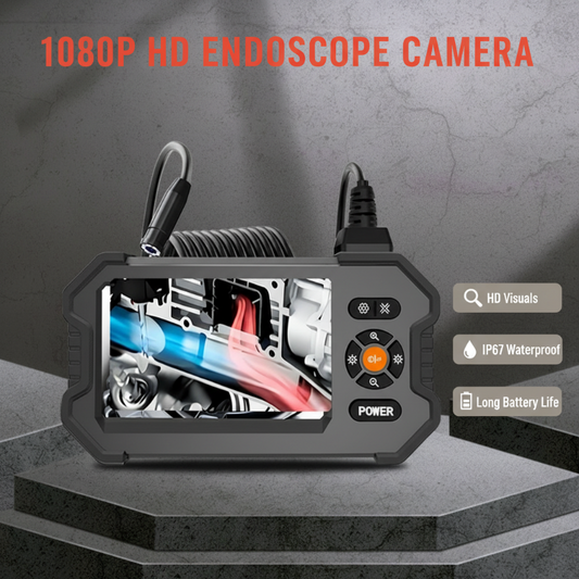 🏆 LIMITED-TIME 50% OFF! 📱 Self-Contained Endoscope Kit: 1080P Camera, 4.3" Monitor, Waterproof, Rechargeable