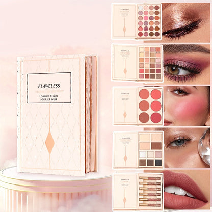 🏆LAST DAY SALE 50% OFF!!💐 Magic Makeup Book – All-in-One Cosmetic Palette with Eyeshadows, Blush, Highlighter & Lip Gloss | Perfect Christmas Gift for Her 🎄🇬🇧
