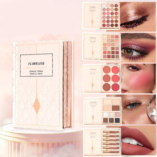 🏆LAST DAY SALE 50% OFF!!💐 Magic Makeup Book – All-in-One Cosmetic Palette with Eyeshadows, Blush, Highlighter & Lip Gloss | Perfect Christmas Gift for Her 🎄🇬🇧