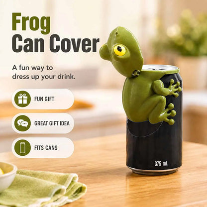 🐸 Last Day Special Price £9.99! 🥤 Cute Frog Can Topper – dust‑proof, cute frog design, fits most standard cans, ideal for keeping drinks fresh & avoiding spills