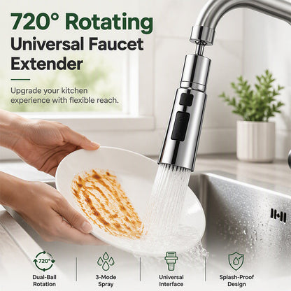 🏆 Last Day Special Price £9.99! 🔥Free tap connector🎁Universal Rotating Kitchen Faucet Nozzle