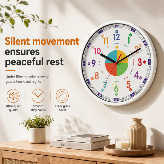 🏆 LIMITED-TIME 50% OFF! ✨Modern Decorative Wall Clock Battery Operated No Drilling Hanging Clock