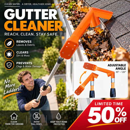 🔧 Last Day Special Price £9.99! ✨ No-Climb Gutter Cleaning Tool