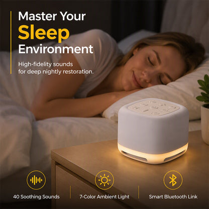 🌙 LIMITED-TIME 50% OFF!💤 White Noise Machine – acoustic shield blocks noise, protects deep sleep. 7-color night light & smart timer! 🛏️