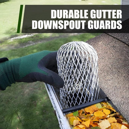🏆 Last Day Special Price £9.99! 🍂Gutter Downspout Guards – aluminum alloy mesh blocks leaves & debris, keeps gutters flowing.🏠