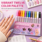 🏆 Last Day Special Price £9.99! 💅Buy more save more🎁 12-Color Nail Art Pens | 0.7mm Detail Tips