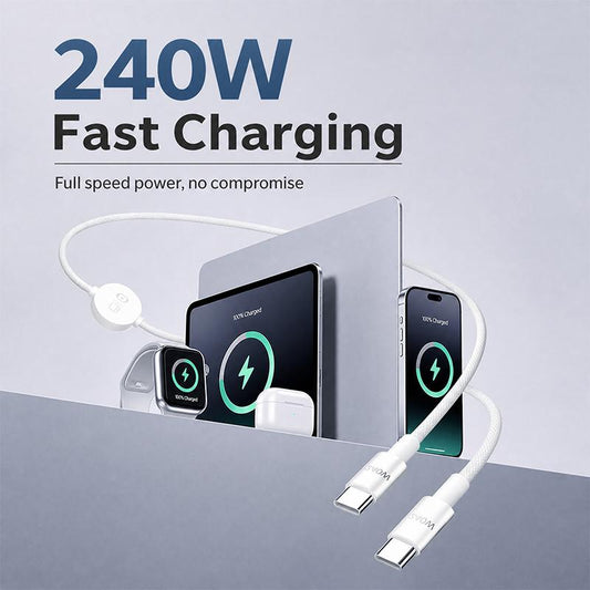 📱 Last Day Special Price £9.99! ⌚ Multi-Device Fast Charging Cable – Snap-On Watch Charger & USB-C Power