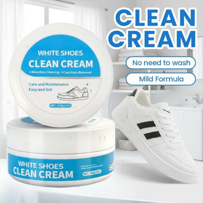 🏆 Last Day Special Price £9.99! 👟Buy 2 Get 1 Free🎁White Shoe Cleaner Cream | Multipurpose No-Wash Solid Comes with Sponge