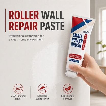 🏆 Last Day Special Price £9.99! 🔥Buy 2 Get 1 Free🎁Wall Repair Paste – With Integrated Roller Brush, Waterproof & Family-Safe – Easy DIY for Stains, Cracks & Marks 🏠