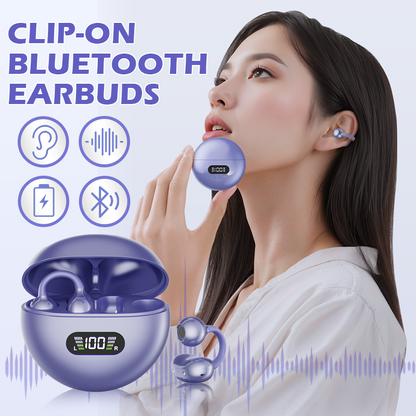 🎧 Last Day Special Price £9.99! 👂Open-Ear Clip-On Bluetooth Earbuds – all-day comfort, immersive sound, leakage control, 8-10h battery, touch control. No ear pain! 🔋