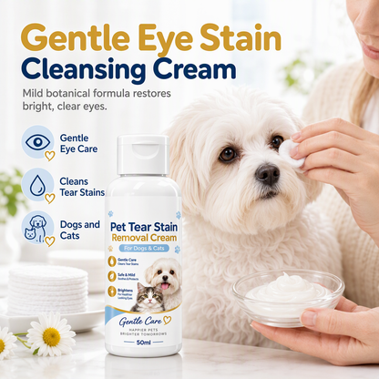🏆 Last Day Special Price £9.78 ! 🐱Buy 2 Get 1 Free🐶Pet Tear Stain Remover Cream