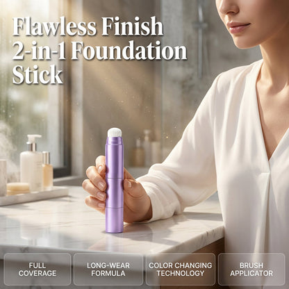🏆 Last Day Special Price £9.99! 💐Buy 1 Get 1 Free💄 2-in-1 Color Changing Foundation Stick | Skin Tone Matching Cream Foundation Stick for Flawless Makeup✨