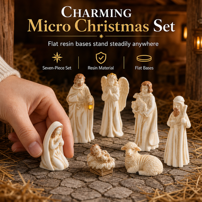 🏆 Last Day Special Price £9.99! 🔥Buy 2 Get 1 Free🎁Miniature Resin Nativity Scene Figures for Dollhouse DIY Accessories and Desktop Micro Landscape Decoration