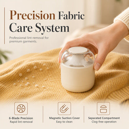 🧶 Last Day Special Price £9.99! 👕Magnetic Lint Remover – Portable Electric Fabric Shaver, 6-Blade Precision Defuzzer, Restore Smoothness for Sweaters, Blankets & Garments