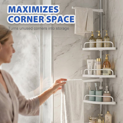 🏆 LIMITED-TIME 50% OFF! ✨Adjustable Telescopic Corner Shower Caddy🚿