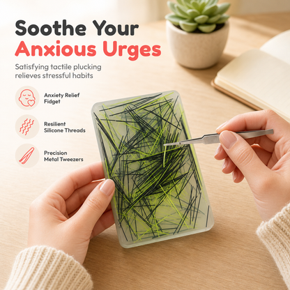 🏆 Last Day Special Price £9.99! 🔥Buy 1 Get 1 Free🎁Rectangular Skin Picking Fidget Toy with Tweezers