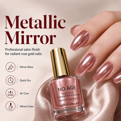 💅 Last Day Special Price £9.99! 💐Buy 1 Get 1 Free🌹 Quick-Dry Metallic Mirror Nail Polish – Rose Gold Shine & Glossy Finish ✨