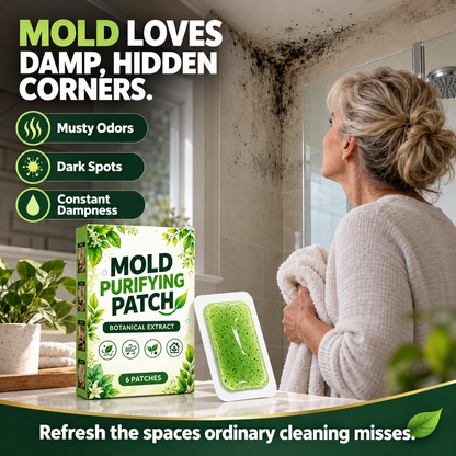 🏆 Last Day Special Price £9.99! 🧪Buy 1 Get 1 Free🎁6Pcs Mold Purifying Patches – Botanical Mildew Removal Pads