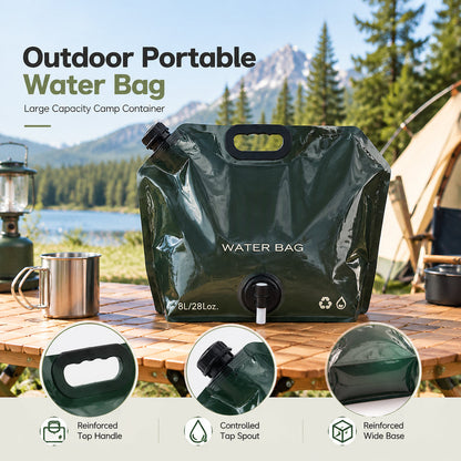 💧 Last Day Special Price £9.99 ! 🏕️Large Capacity Portable Collapsible Water Bag – food-grade, foldable & with handle. 🛡️