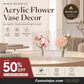 🏆 Last Day Special Price £9.99 ! 💐Buy 2 Get 1 Free🎁Nordic Transparent Acrylic Vase | Elegant Desktop Plant Holder & Home Decor | Modern Centerpiece for Living Room & Wedding Tables