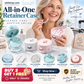 🦷 Last Day Special Price £9.99!🧳 All-in-One Retainer Storage Case — Soaking Compartment, Built-in Mirror & Cleaning Tools